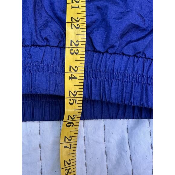 Vintage Lavon Windbreaker Navy Blue Embroidered Flowers Medium Jacket 90s - Picture 12 of 13